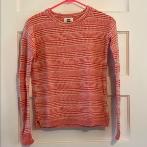 Crew neck pink and white old navy sweater